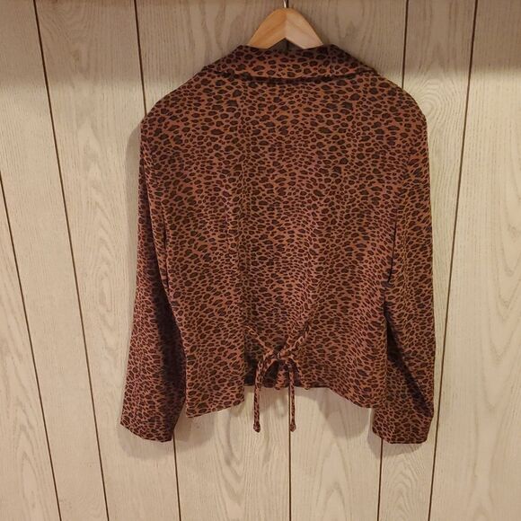 Brett Alexander - Leopard Print Fitted Jacket, Size 14, Padded shoulder - Picture 2 of 6